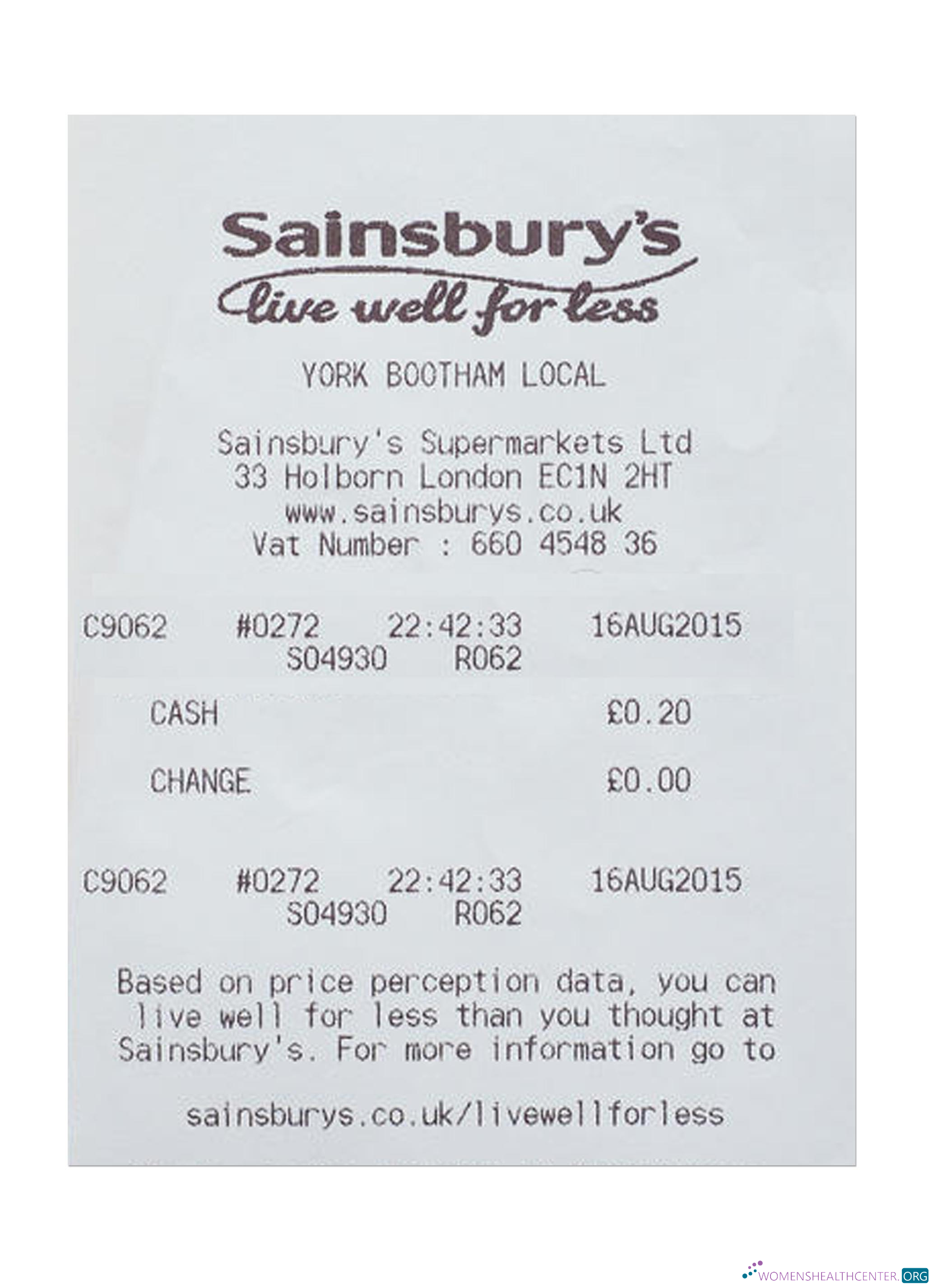 Download SAINSBURY'S payment receipt Photoshop template